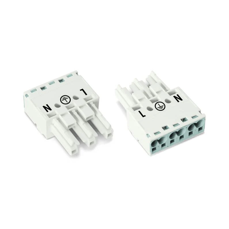 Conector Terminal Wago Inline Original - 2 Pólos 221-2411 Para Cabos e Fios  - Até 4mm