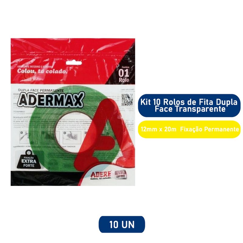Fita Dupla Face Papel 19mm X 30m Adere